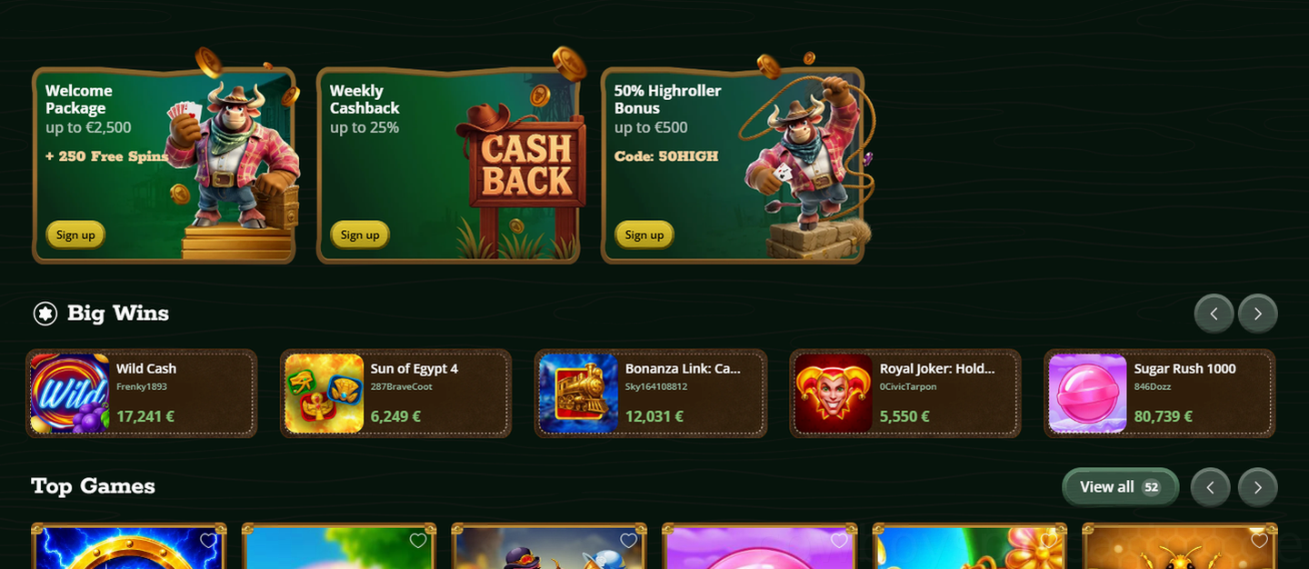 Cowboyspin Casino Bis 2.500 € + 250 Freispiele